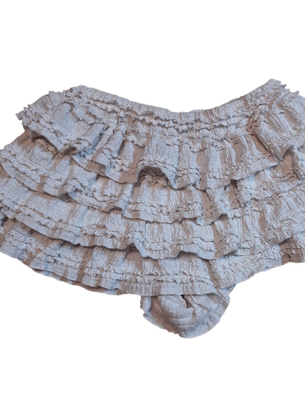 Blue Riot Ladies CREAM Ruffled Bloomer Shorts XS Rumba Sissy Lace
